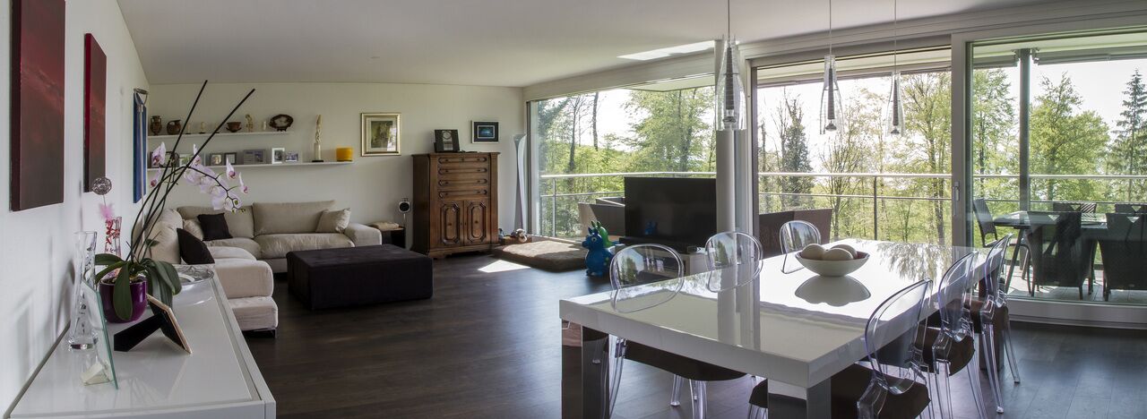 Moderne 4.5 Zimmer Terrassenwohnung mit Sicht ins Grüne
